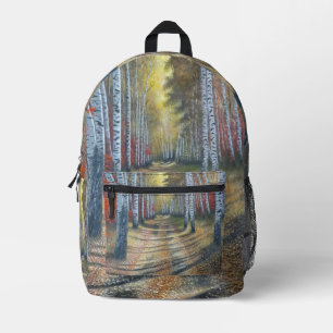 Birch Tree Lane Printed Backpack