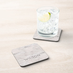 Birch Tree NAME Outdoors Nature Lover Neutral Coaster