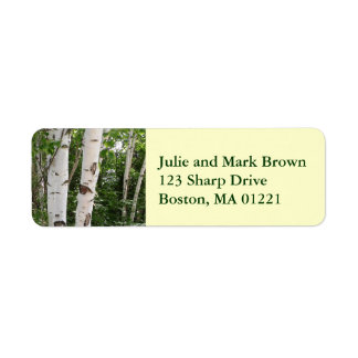 Birch Tree Return Address Label