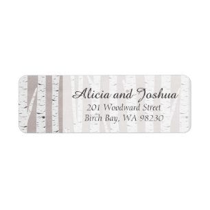 Birch Tree Rustic Nature Custom Return Address Label