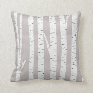 Birch Tree Rustic Woodland Cushion