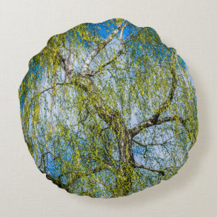 Birch tree - Spring is in the air Round Cushion