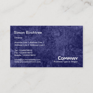 Birch Tree Texture - Dark Blue Business Card
