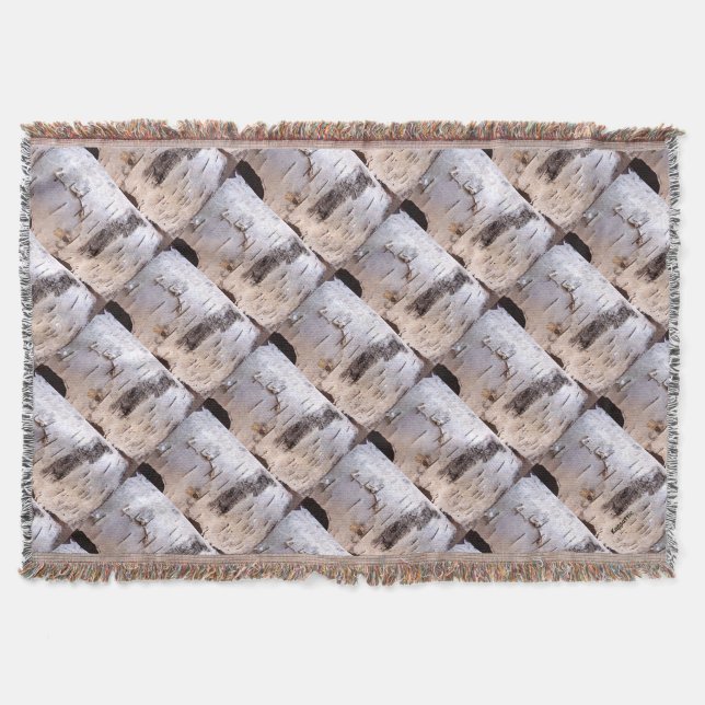 Birch Tree Throw Blanket (Front)