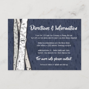 Birch Tree Twinkle lights Wedding info cards