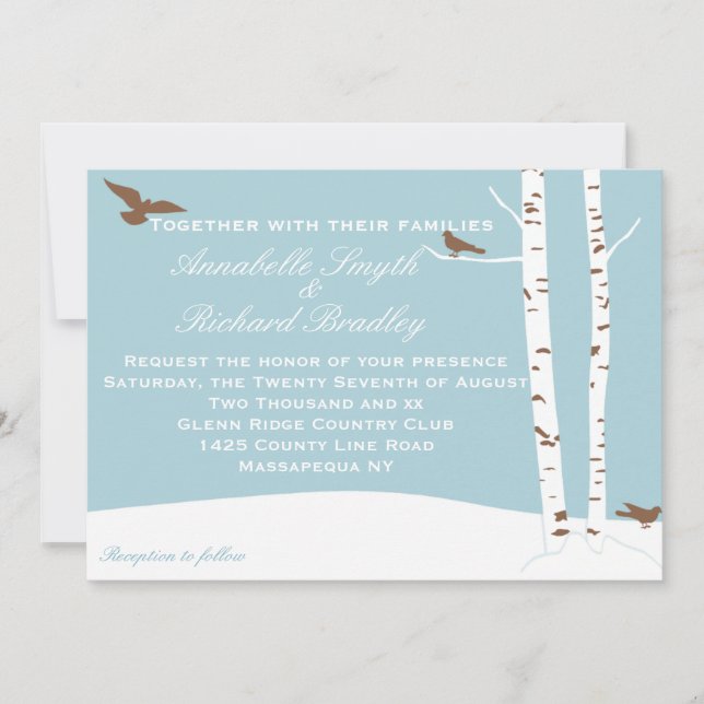 Birch Tree Wedding Invitations (Front)