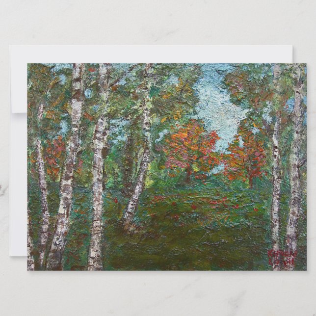 Birch Trees (by Kimon Loghi) Card (Front)