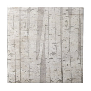 Birch Trees Ceramic Tile