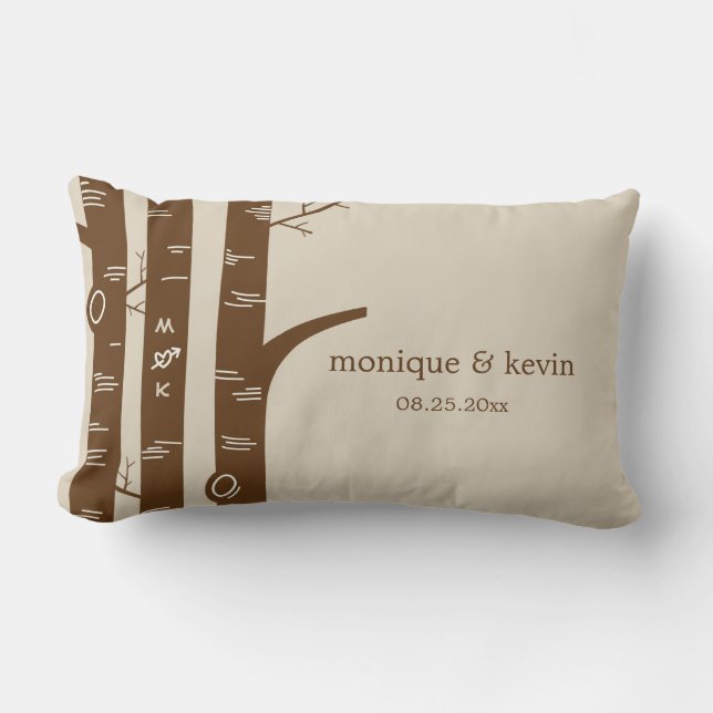 Birch Trees Custom Throw Pillow (Front)