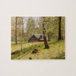 Birch Trees in the Swedish Countryside (Jansson) Jigsaw Puzzle
