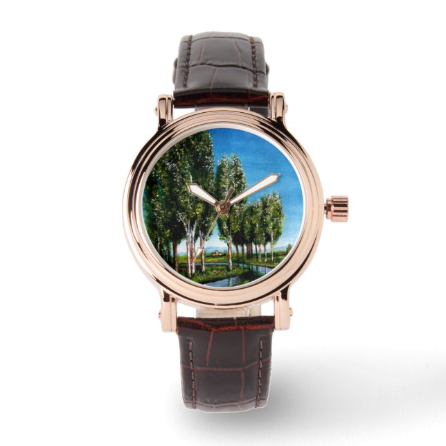 BIRCH TREES IN TUSCANY LANDSCAPE WATCH (Front)