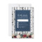 Birch Trees Navy Blue Burgundy Wedding RSVP Cards