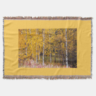 Birch Trees printed on throw Blanket
