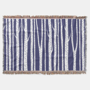 Birch Trees Throw Blanket