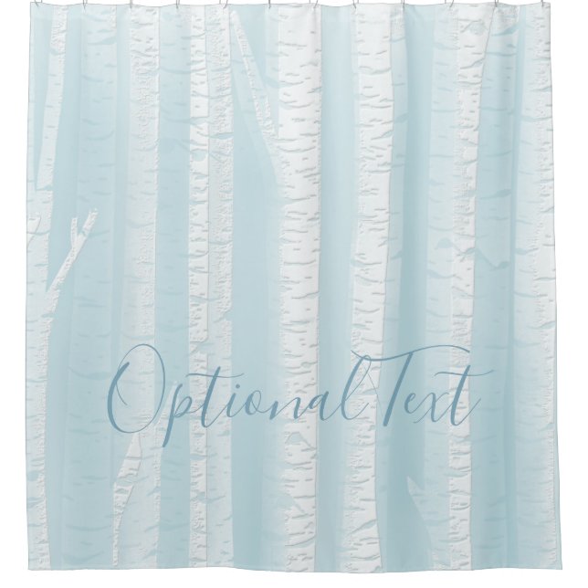 Birch Trees Trunks Shower Curtain (Front)