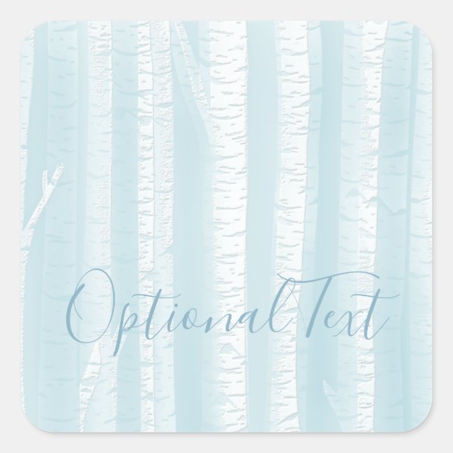 Birch Trees Trunks  Square Sticker (Front)