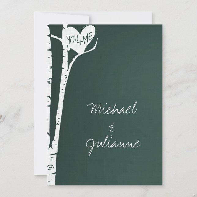Birch Trees Wedding Invitation (Front)