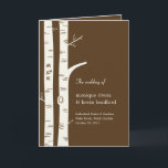 Birch Trees Wedding Program Card<br><div class="desc">Beautiful birch trees come together to create an artistically modern, nature-inspired wedding collection that your friends and family are sure to adore. The couple's initials carved on the tree make this design utterly special and unique. *Our Birch Tree Collection is created in a variety of organic and natural-looking color combinations....</div>