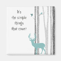 Birch Trees with Deer Simple Things Count