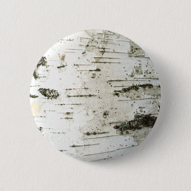 Birch trunk 6 cm round badge (Front)