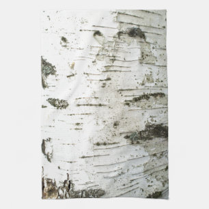 Birch trunk tea towel
