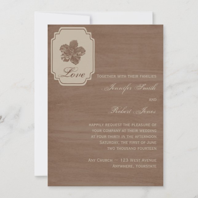 Birch Wood Beauty Fall Wedding Invitation (Front)