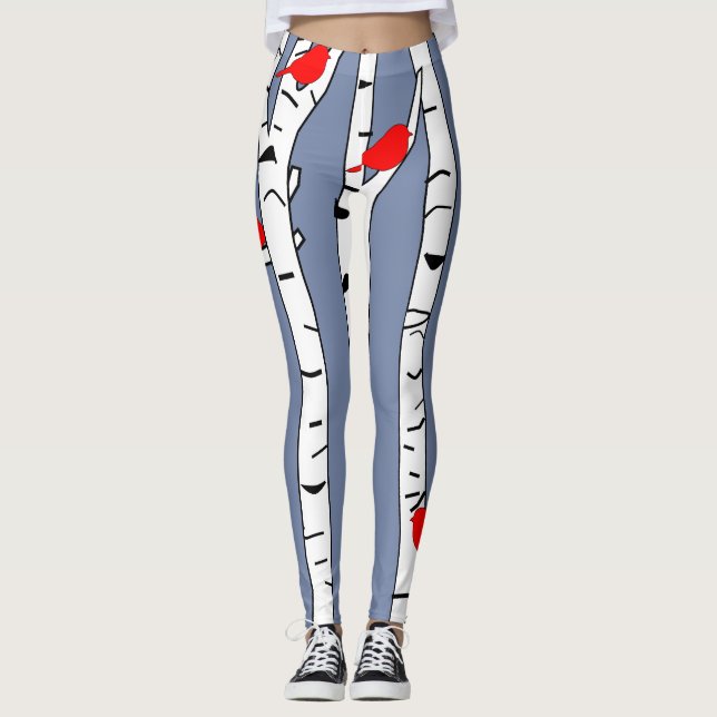 Birches and Birds Leggings (Front)