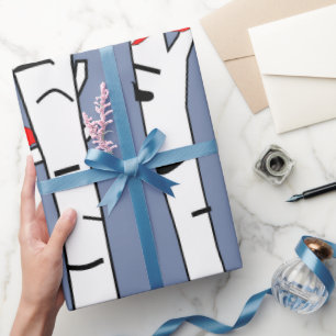 Birches and Birds Wrapping Paper