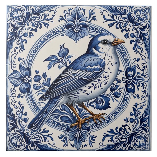 Bird 1 ceramic tile (Front)