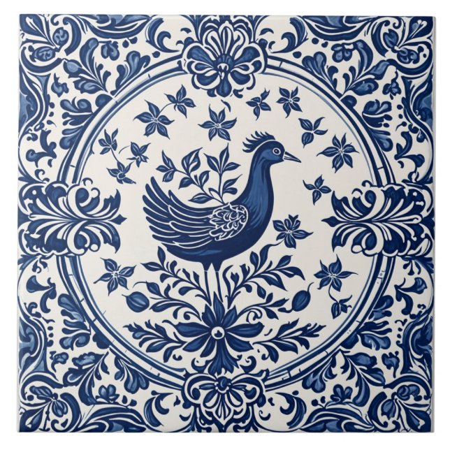 Bird 2 ceramic tile (Front)