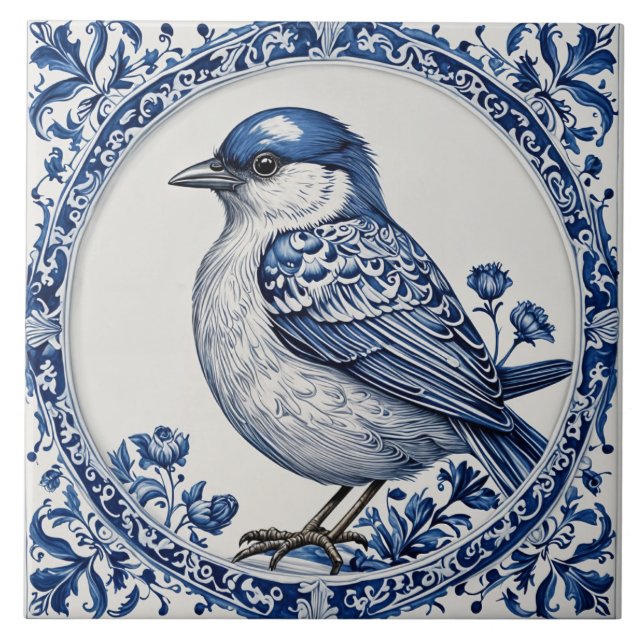Bird 3 ceramic tile (Front)