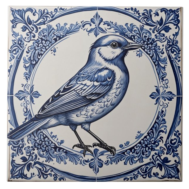 Bird 5 ceramic tile (Front)