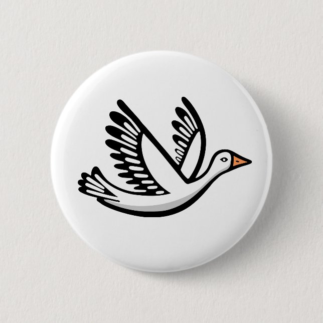 Bird 6 Cm Round Badge (Front)