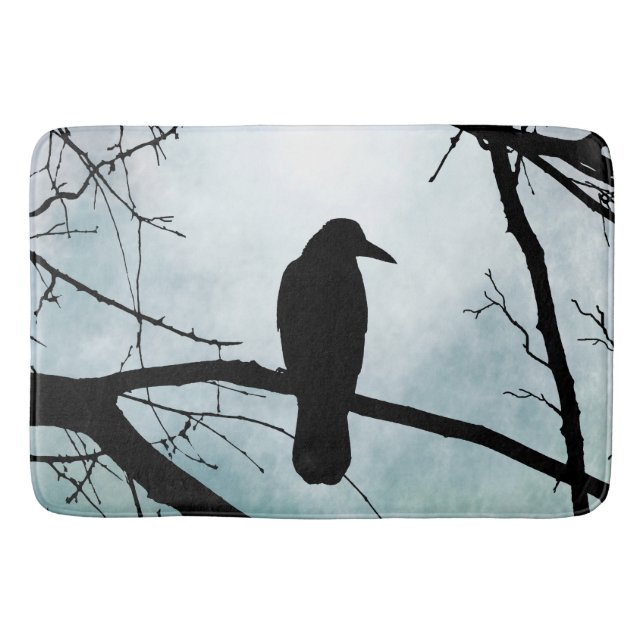 bird 77 Crow Raven Bath Mat (Front)