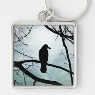 bird 77 Crow Raven Key Ring
