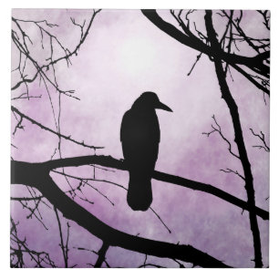 bird 78 Crow Raven Ceramic Tile