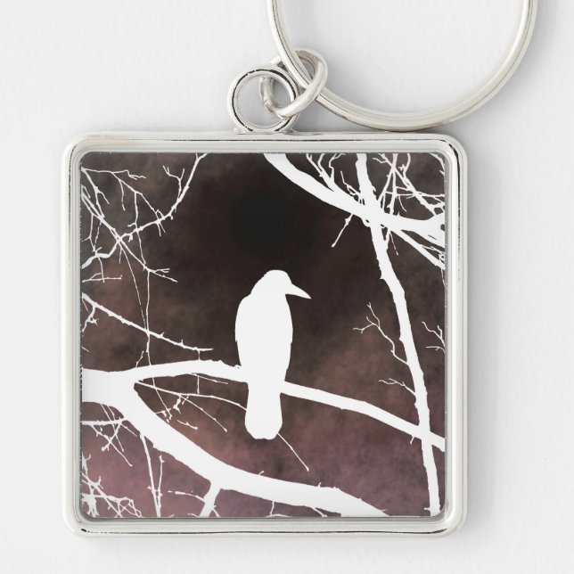 bird 79 Crow Raven Key Ring (Front)