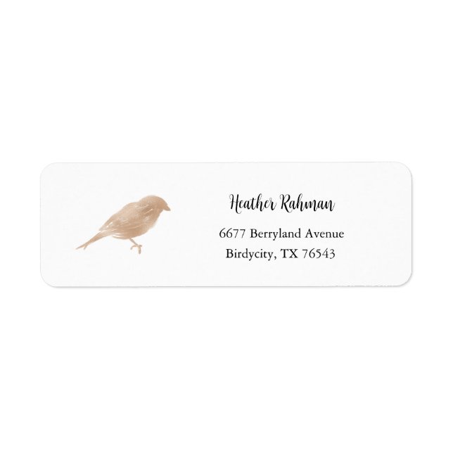 Bird Address Label, Nature Address Label Return Address Label (Front)
