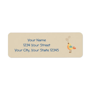 Bird Address Label Return Address Label