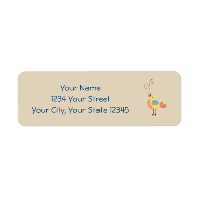 Bird Address Label Return Address Label (Front)
