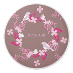 bird amour ceramic knob