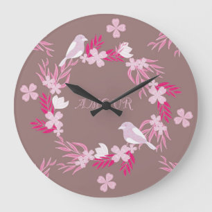 bird amour large clock