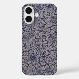 Bird and Anemone by William Morris Vintage Pattern iPhone 16 Case