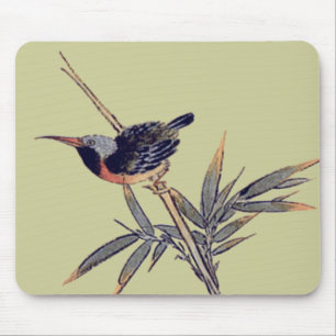 bird and bamboo 2 mouse pad
