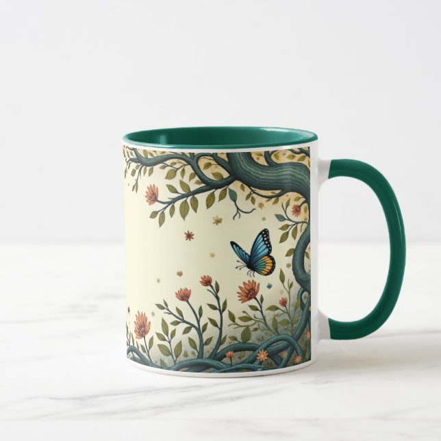 Bird and Butterfly Mug (Right)