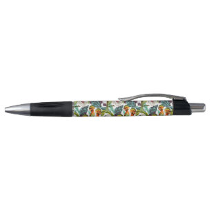 Bird And Exotic Flower Pattern