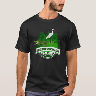 Bird and Florida Alligator Of Everglades National T-Shirt