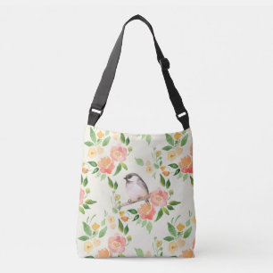 Bird and flowers crossbody bag