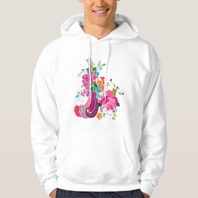 bird and flowers hoodie (Front)