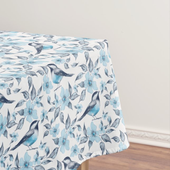 Bird and flowers tablecloth (In Situ)
